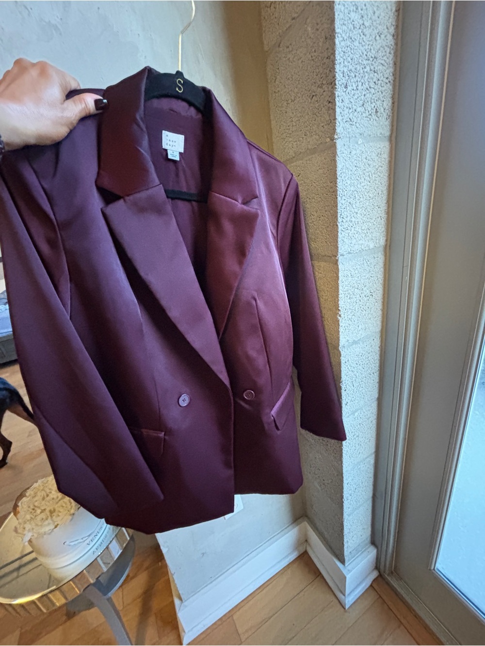 Burgundy Oversized Blazer